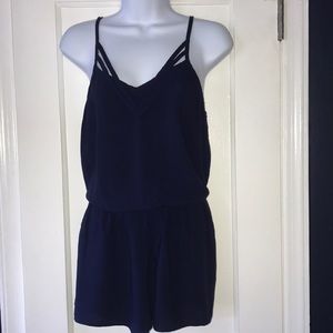 SOLD! EXPRESS Navy Blue Strappy Romper